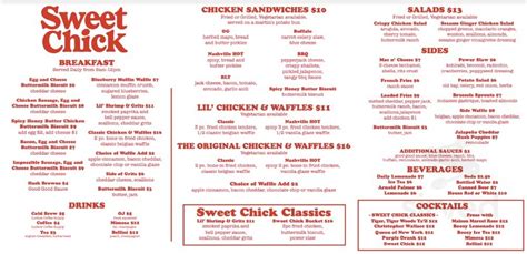 Sweet Chick menus in New York, New York, United States