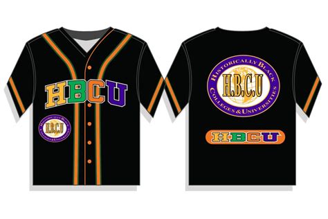 HBCU Men's Baseball Jersey - Black - Cameron's Gear