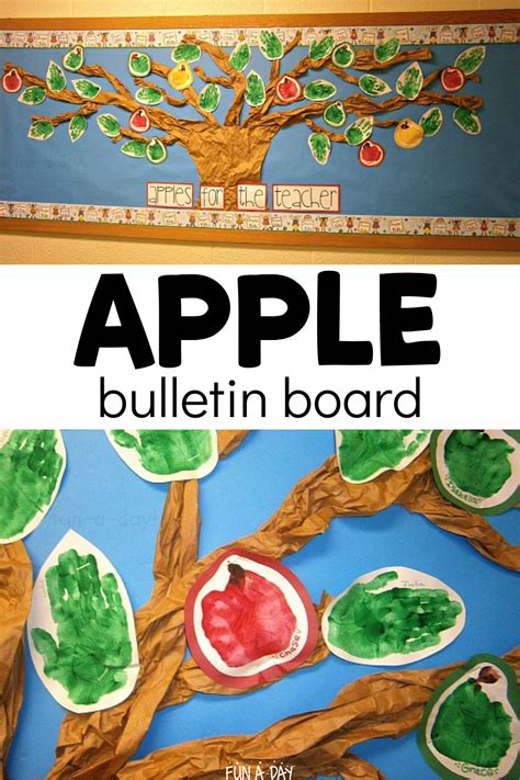 Handprint Apple Bulletin Board - Fun-A-Day!