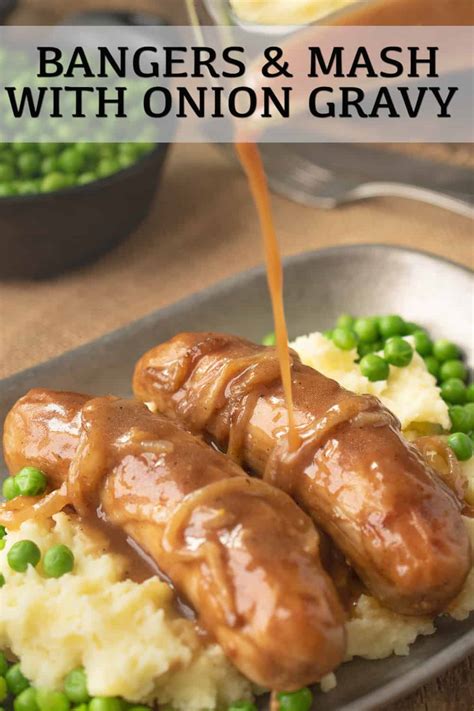 Bangers and Mash with Onion Gravy