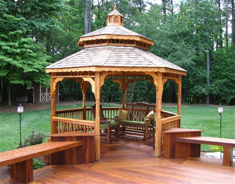 Customer's Photo - 14' Double Roof Cedar Octagon Gazebo