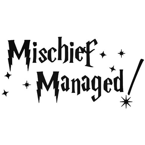 Harry Potter Mischief Managed Decal | Harry potter stencils, Harry potter decal, Mischief managed