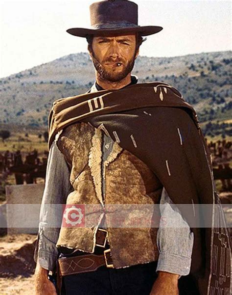 Clint Eastwood Leather Vest | Cowboy Vest A Fistful Of Dollars