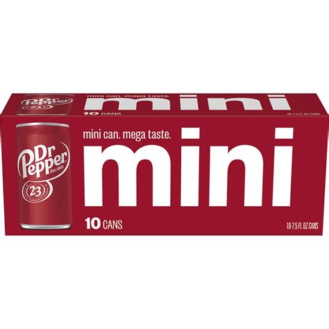 Dr Pepper Soda Mini 7.5 oz Cans - Shop Soda at H-E-B