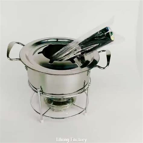 Stainless Steel Cheese Fondue Set With 6 Forks & Diy Chocolate Fondue ...