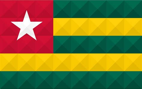 Artistic flag of Togo with geometric wave concept art design 3551058 ...