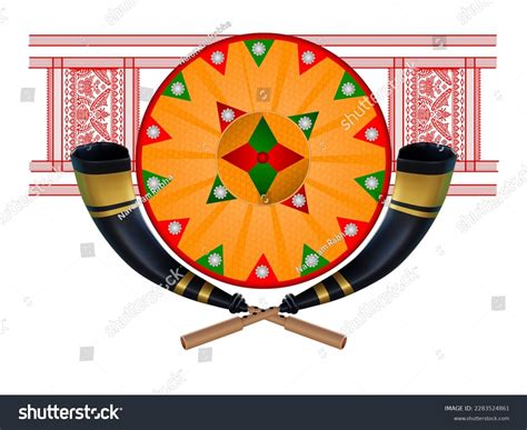 Happy Bihu Pepa Gamosa Japi Happy Stock Illustration 2283524861 | Shutterstock