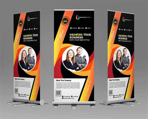 Free .PSD Roll Up Banner Design Template For Your Business – GraphicsFamily