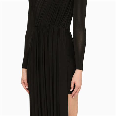 Balenciaga Black pleated asymmetric dress | TheDoubleF