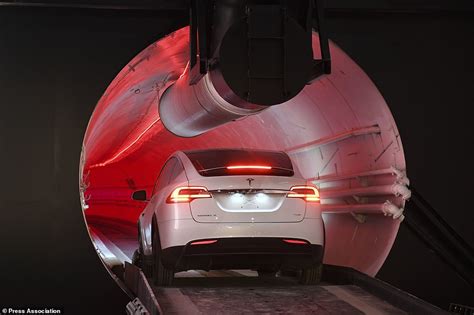 Elon Musk unveils revolutionary underground tunnel | Daily Mail Online