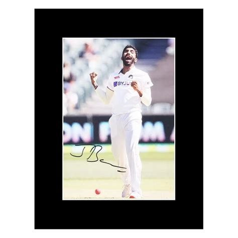 Signed Jasprit Bumrah Photo Display - India Cricket Autograph