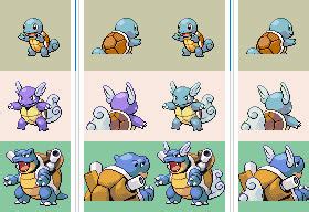 Squirtle evolution line enhanced by LucaL778 on DeviantArt