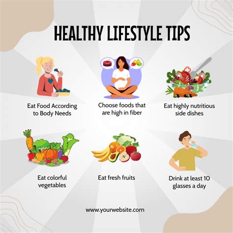 healthy lifestyle tips template | PosterMyWall