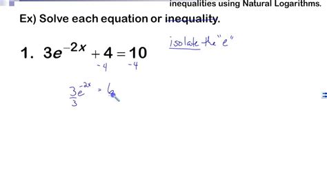 Natural Logarithm Examples