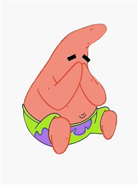 "Patrick sad" Sticker for Sale by siyakottamasu | Redbubble