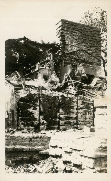 Fire Destruction at Taliesin | Photograph | Wisconsin Historical Society