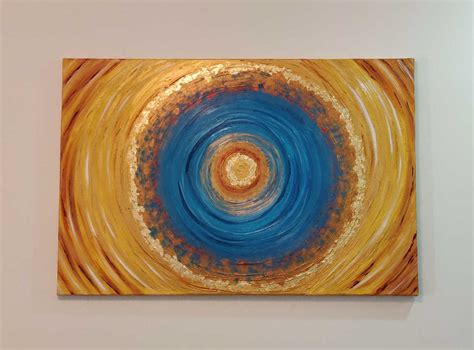 Abstract Acrylic Painting on Canvas - Circle of Life | imagicArt