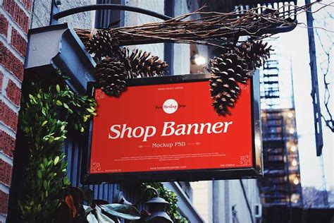 Free Brand Shop Banner Mockup | Mockuptree