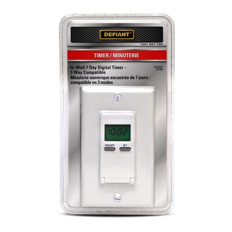 Defiant Indoor In-Wall 7-Day Programmable Digital Timer Light Switch Timer | The Home Depot Canada