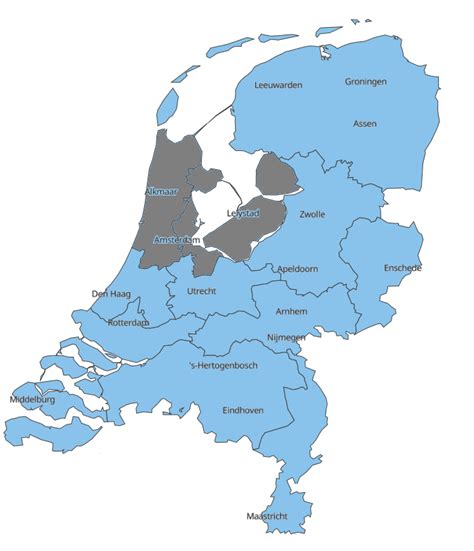 Eleven ROAZ regions in the Netherlands, ROAZ region Noord-Holland ...