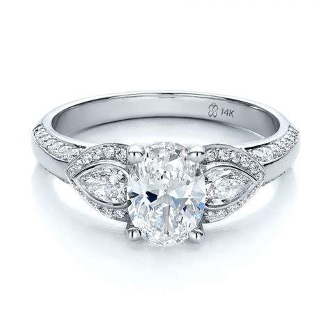 Custom Three Stone Diamond Engagement Ring #100279 Bellevue Seattle ...