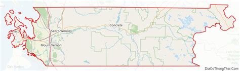 Map of Skagit County, Washington - Thong Thai Real