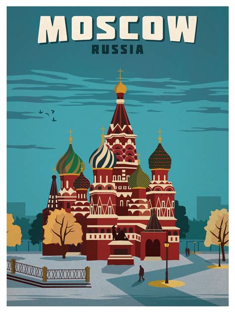 IdeaStorm Studio Store — Vintage Moscow Poster