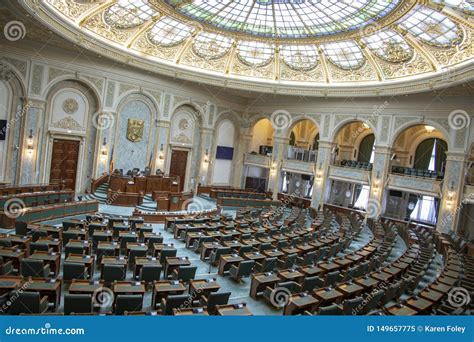 Senate Chambers in Palace of Parliament Bucharest Romania Stock Image - Image of europe, eastern ...