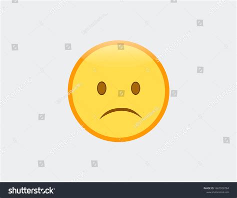 Vector Illustration Slightly Frowning Face Emoji Stock Vector (Royalty Free) 1667028784 ...