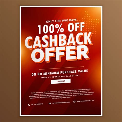 Publicidade cashback promocional modelo de oferta de design | Vetor Grátis