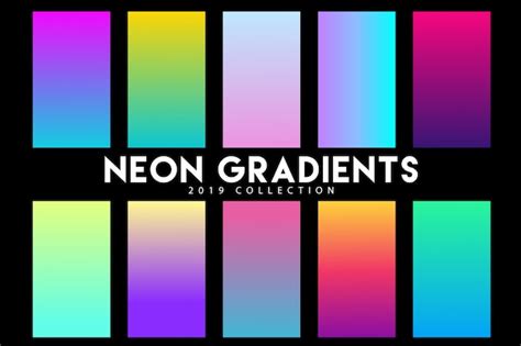 Premium Vector | Neon gradient 2019 collection