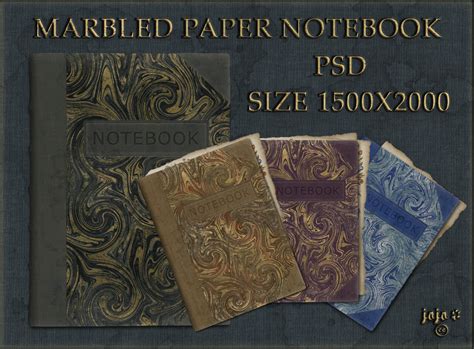 Marbled paper notebook by jojo-ojoj on DeviantArt