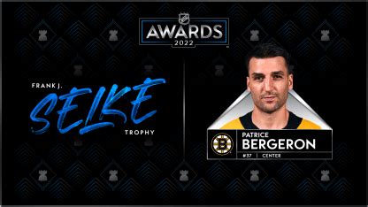 Bergeron of Bruins named Selke Trophy winner | NHL.com