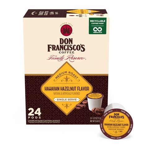 Don Francisco’s Coffee Hawaiian Hazelnut Flavored Medium Roast K-Cup ...