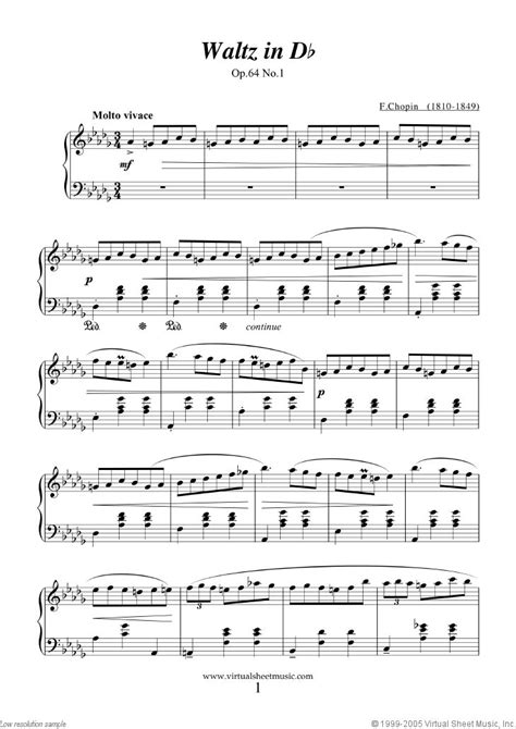 Chopin - Waltzes sheet music for piano solo | Sheet music, Classical ...