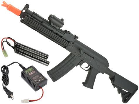 CYMA Full Metal AK74 Tactical Airsoft AEG Rifle w/ Reinforced Gearbox (Color: Black / Add 9.6v ...