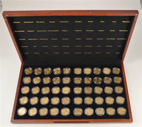 Historic Coin Collection - (50) 1999-2008 State Quarters 24 Karat Gold ...