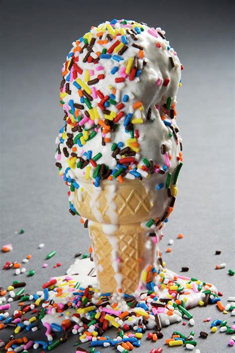 Three Scoop Ice Cream Cone With Sprinkles Ice Cream S - vrogue.co