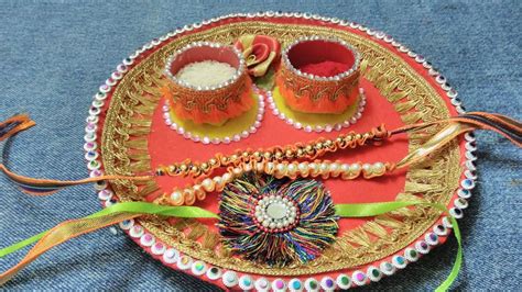 Rakhi ki Thali Decoration|Raksha bandhan 2020 | rakhi pooja thali ...