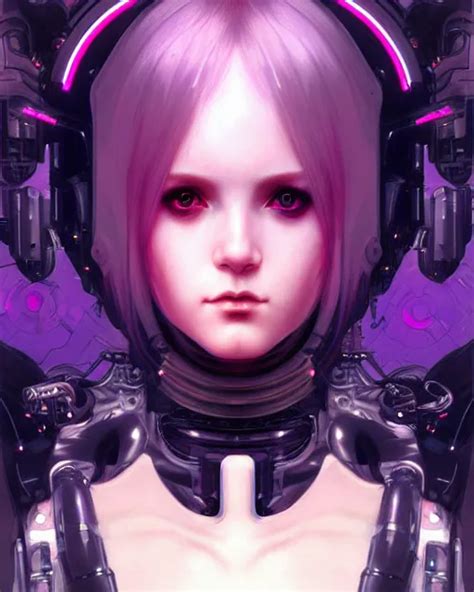 portrait of beautiful cute cyborg maiden goth girl in | Stable Diffusion | OpenArt