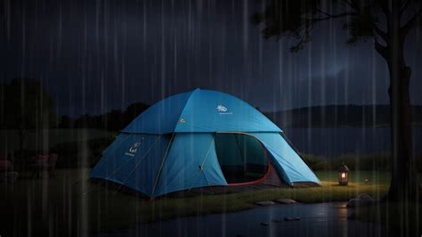 10 hours of soothing rain sound for sleeping in tent at night. - YouTube