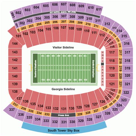 Georgia Bulldog Stadium Seating Chart - Stadium Seating Chart