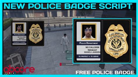 QBCore New Police Badge *FREE* | FiveM Roleplay Scripts | FiveM ...