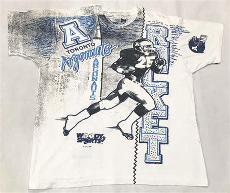 Vintage Vintage 1991 CFL Toronto Argonauts Rocket Ismail AOP T-Shirt ...