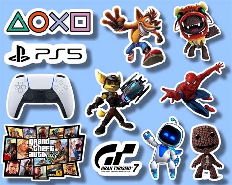 Playstation Themed Gloss Stickers. 11 Designs. Personalise. | Etsy