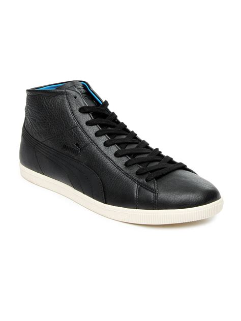 Buy Puma Men Black Glyde Leather Mid Casual Shoes - Casual Shoes for ...