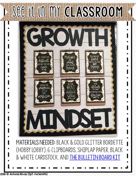 forkin4th: Growth Mindset Bulletin Board Kit (Meet the Teacher FREEBIE)