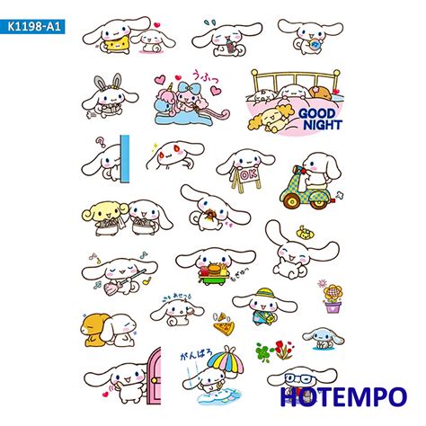 Aliexpress.com : Buy 1 sheet Cinnamoroll Sanrio Stickers Girl Children Kids Gift DIY Letter ...