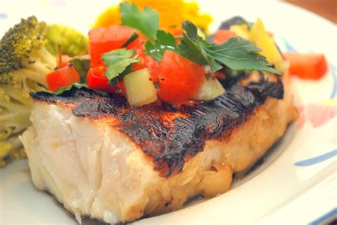 Grilled Sea Bass with Fresh Fruity Relish