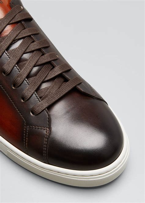 Magnanni Men's Ottawa Burnished Leather Sneakers - Bergdorf Goodman